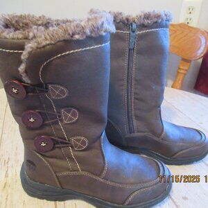 New Totes Fur Lined Brown Winter Boots - Size 6M